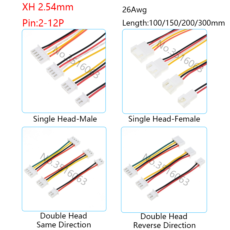Jumper Wire Kit - 5/10 Uds XH-2.54mm conector macho/hembra con
