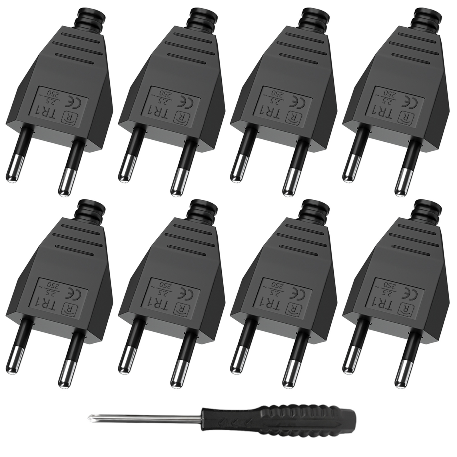 Ipex Connector - Adaptador de enchufe europeo macho hembra,