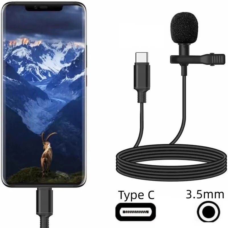 Usb C Cable - 1-5 piezas de micrófono de solapa