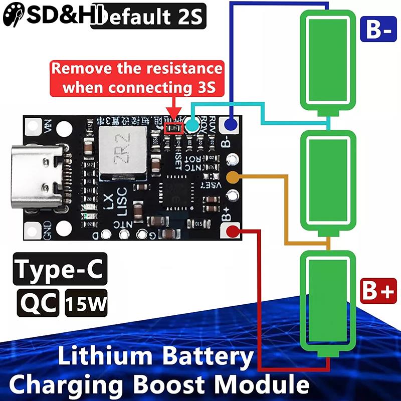 Placa de carga tipo C 2S 3S 8, - Li Ion Charger Module reseña y precio