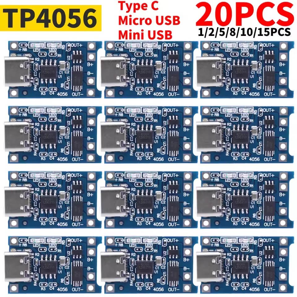 1-20 piezas tipo c/Micro/Mini  - Tp4056 Module reseña y precio
