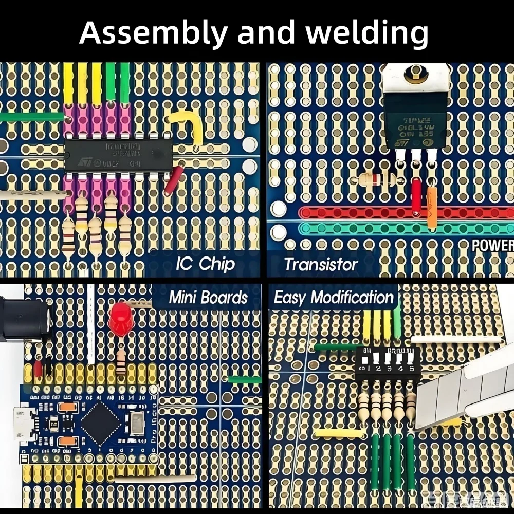 Placa PCB 4 en 1 con conexión  - Perfboard reseña y precio