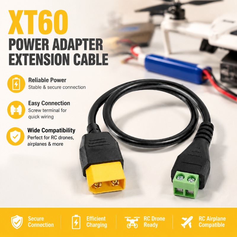 Conector XT60 Macho Hembra a C - Screw Terminal Block reseña y precio