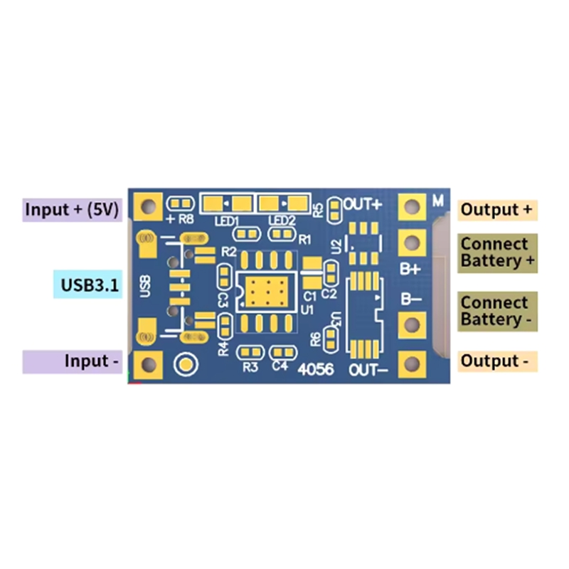 1-100 Uds tipo-c USB 5V 1A 186 - Tp4056 Module reseña y precio