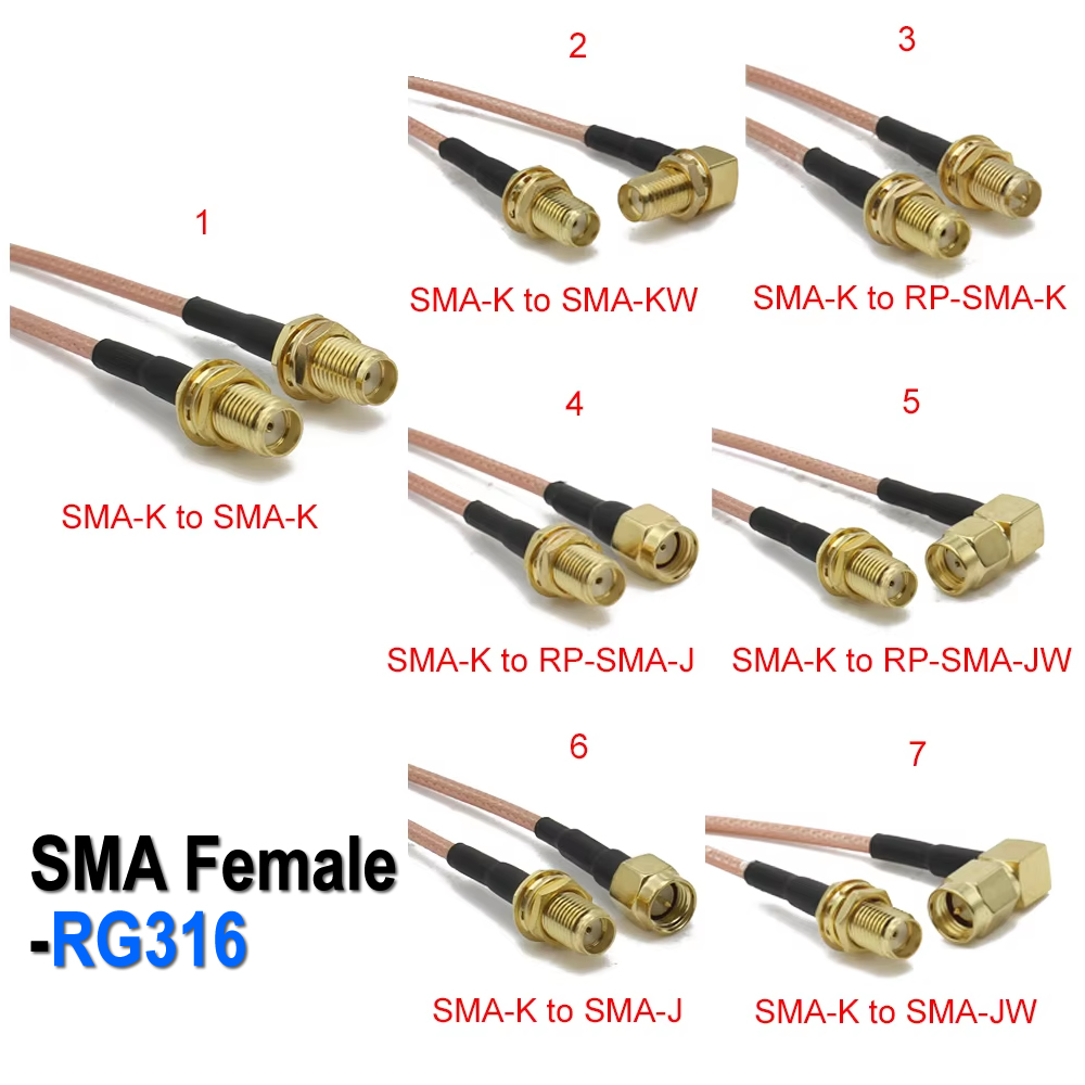 Conector macho RG316 SMA a SMA - Jumper Wire Kit reseña y precio
